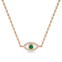 Protection evil eye necklace emerald