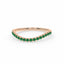 Rise pave curve ring emerald