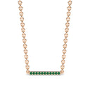 Harmony bar necklace emerald
