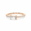 Bold baguette cut diamond centre stone ring with diamonds