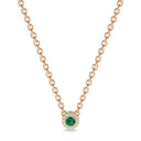 Iiluminate halo necklace emerald