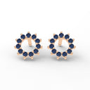 Invincible sun stud earrings sapphire
