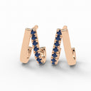 Harmony bar split hoops sapphire