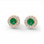 Iiluminate halo stud earring emerald