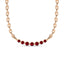 Love floating ruby curve necklace