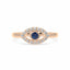 Protection evil eye ring sapphire