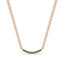 Rise pave curve necklace emerald