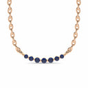 Love floating sapphire curve necklace