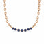 Love floating sapphire curve necklace