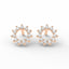 Invincible sun stud earrings diamond