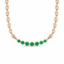 Love floating emerald curve necklace