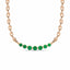 Love floating emerald curve necklace