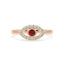 Protection evil eye ring ruby