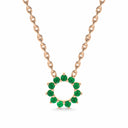 Invincible sun necklace emerald