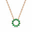 Invincible sun necklace emerald