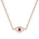 Protection evil eye necklace ruby