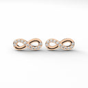 Achieve infinity stud earrings diamond