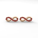 Achieve infinity stud earrings ruby