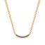 Rise pave curve necklace ruby