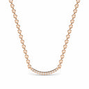Rise pave curve necklace diamond