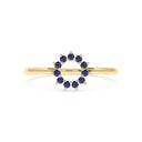 Invincible sun ring sapphire