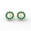 Invincible sun stud earrings emerald