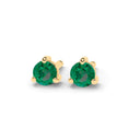 Empower solitaire stud earring emerald