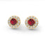 Iiluminate halo stud earring ruby