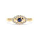 Protection evil eye ring sapphire