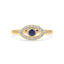 Protection evil eye ring sapphire