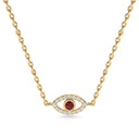 Protection evil eye necklace ruby