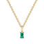 Bold baguette cut emerald centre stone necklace