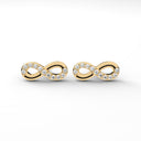 Achieve infinity stud earrings diamond