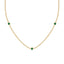 Fearless three bezel necklace emerald