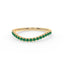 Rise pave curve ring emerald