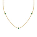 Fearless bezel necklace emerald