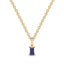 Bold baguette cut sapphire centre stone necklace