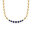 Love floating sapphire curve necklace