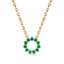 Invincible sun necklace emerald