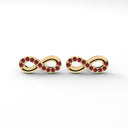 Achieve infinity stud earrings ruby