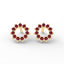 Invincible sun stud earrings ruby