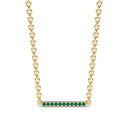 Harmony bar necklace emerald