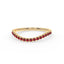 Rise pave curve ring ruby