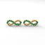 Achieve infinity stud earrings emerald