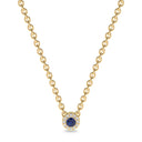 Iiluminate halo necklace sapphire