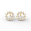 Invincible sun stud earrings diamond