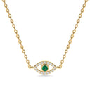 Protection evil eye necklace emerald