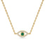 Protection evil eye necklace emerald