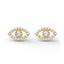 Protection evil eye stud earrings diamond