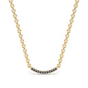 Rise pave curve necklace sapphire